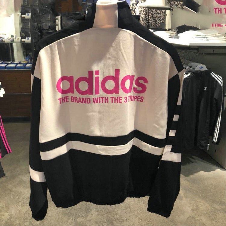 Adidas Originals Womens Track Top Jacket Black/Linen Adidas DH4198 Jacket 3 Stripes Coat