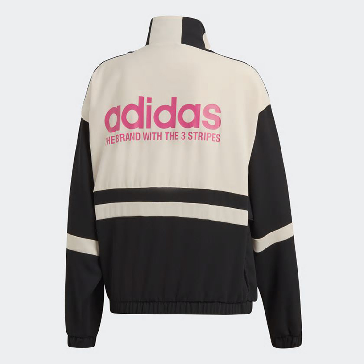 Adidas Originals Womens Track Top Jacket Black/Linen Adidas DH4198 Jacket 3 Stripes Coat