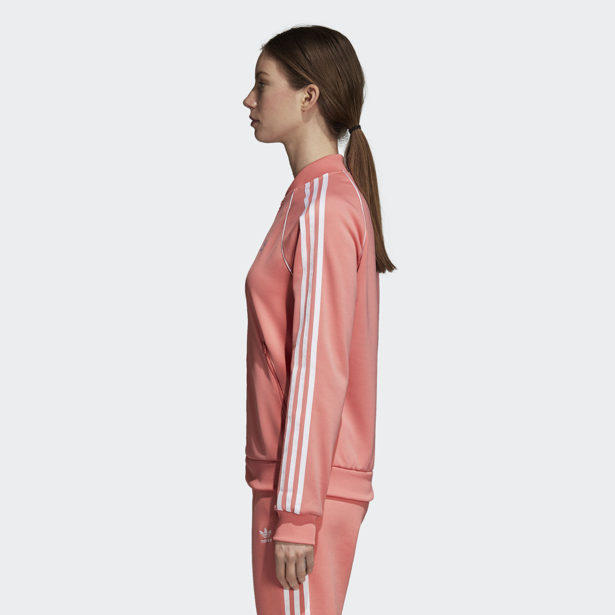 Adidas Original SS Track Top Women Pink DH3162 Superstar Full Zip Jacket