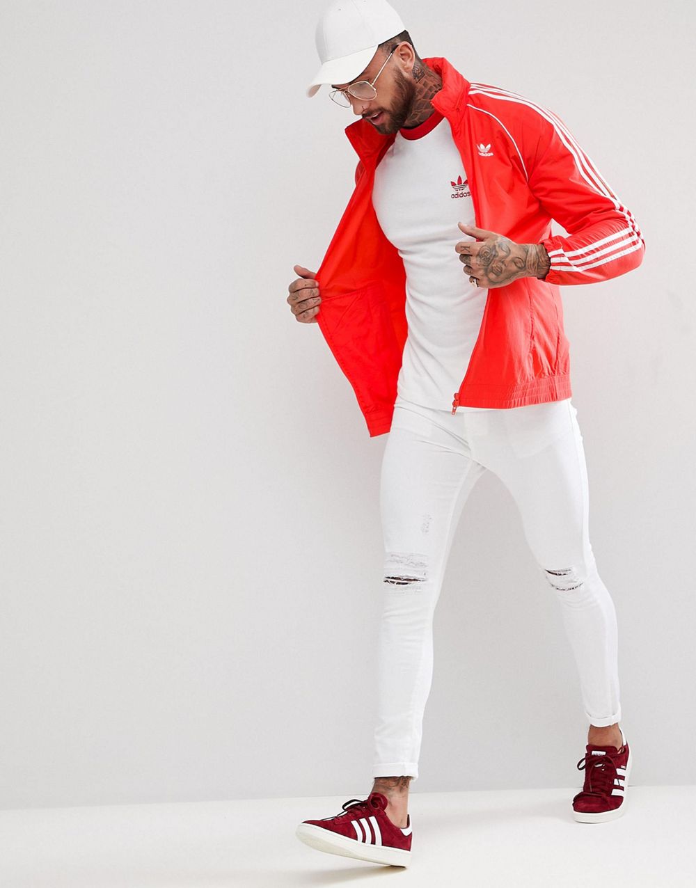 Original Adidas SST Windbreaker Red Track Jacket CW1310 OG Wind Superstar Hoody