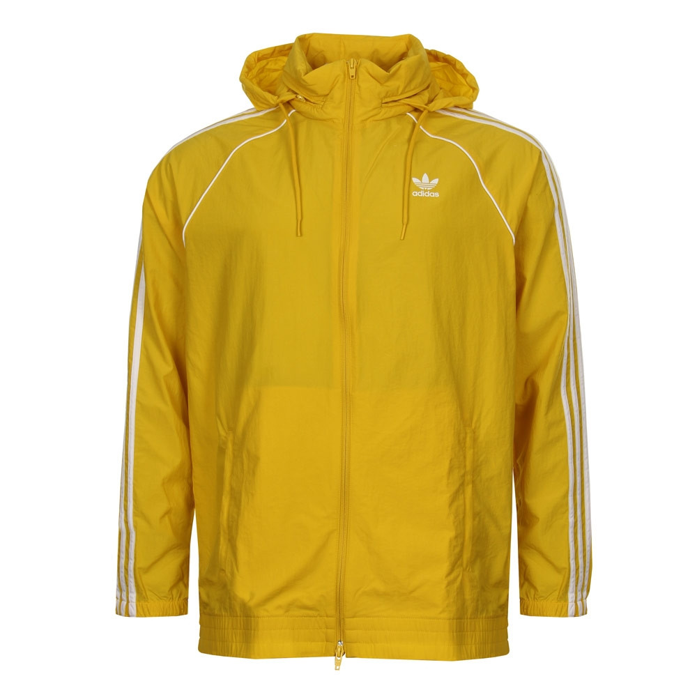 Adidas Original Adicolor SST Superstar Windbreaker Tribe Yellow 3 Stripe CW1312 Jacket/Hoody