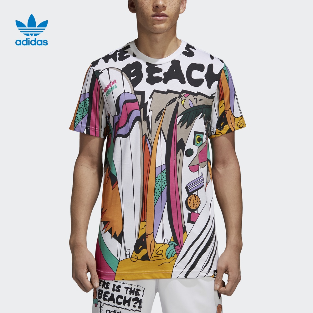 New Mens Adidas Originals CM Tees CE2272 Beach Graphics Tshirt
