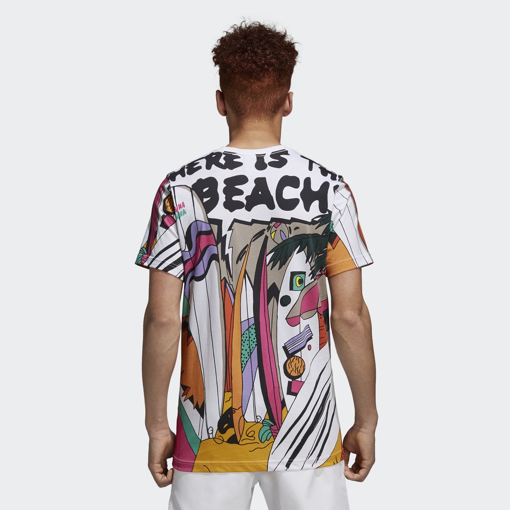 New Mens Adidas Originals CM Tees CE2272 Beach Graphics Tshirt