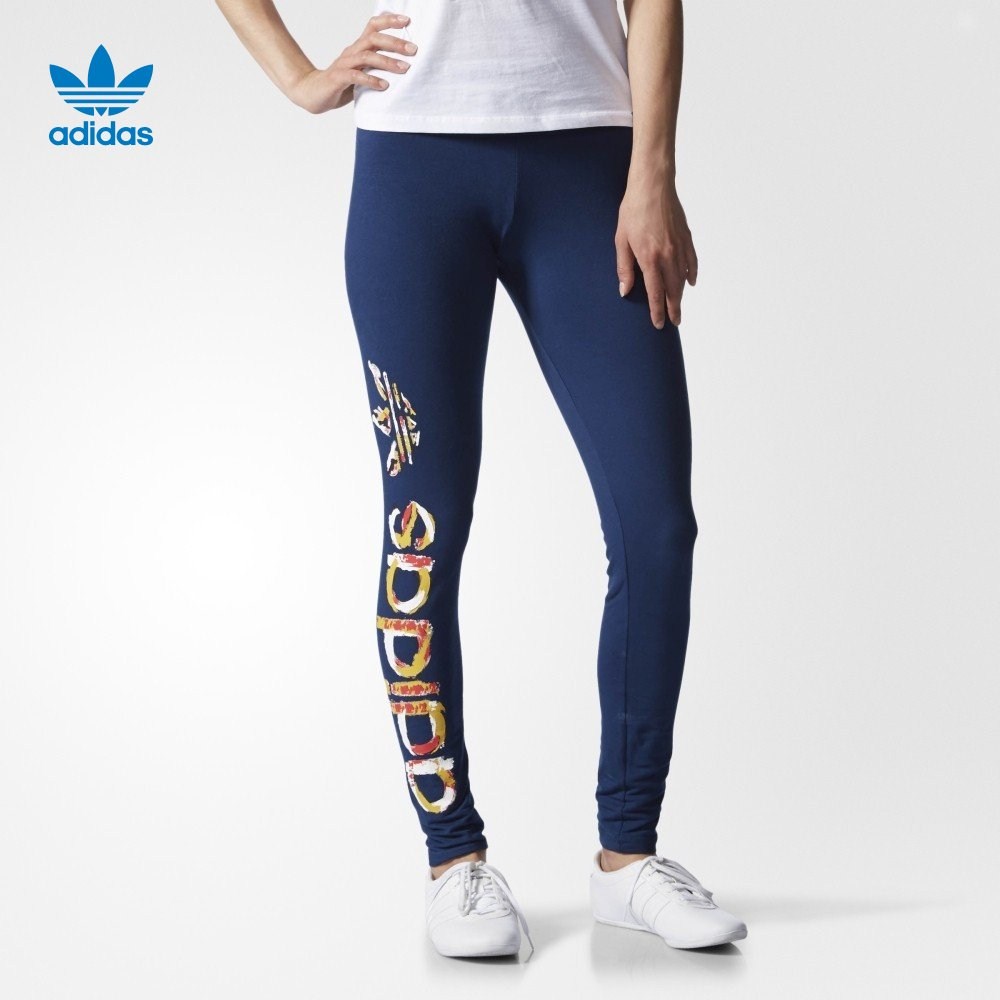 Adidas Linear Womens Leggings Oxford Blue AB2187 Sport Pants