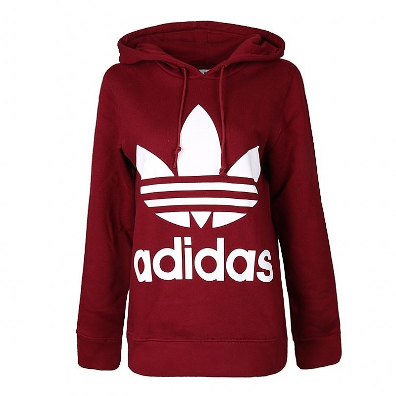 Original Womens Adidas Trefoil Hoodie CE2409 Fleece Swestshirt