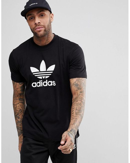 Adidas Originals Adicolor Tshirt With Trefoil Logo In Black CW0709 Mnes Tees