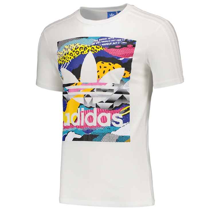 Adidas Originals Mens Los Angeles Box Graphic Tees BK7693 White Tshirt