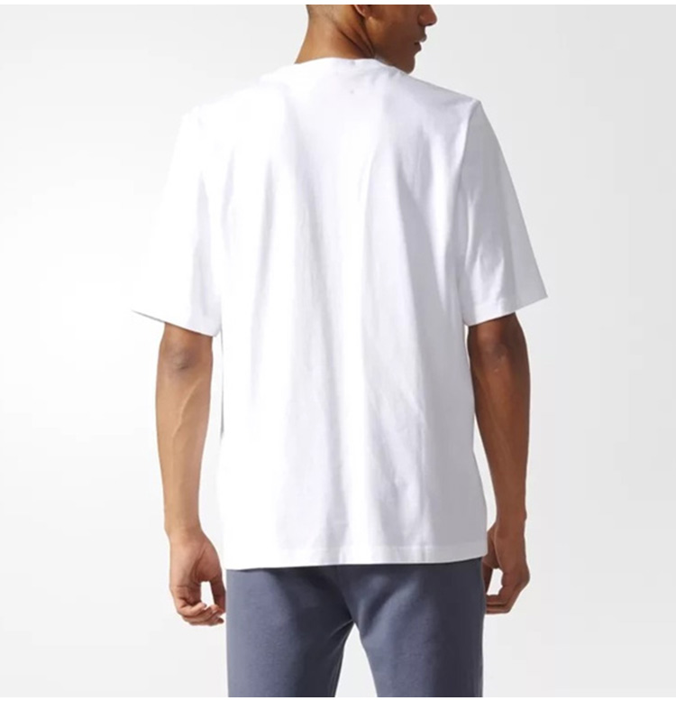 Adidas Originals AC Boxy Tees Mens Tonal Relax Fit BK7174 T-Shirt White Summer Tees 