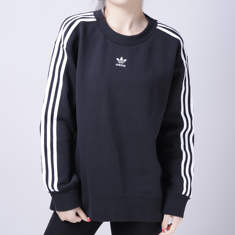 Adidas Womens Crew Sweatershirt Black CE2431 Sport Sweater