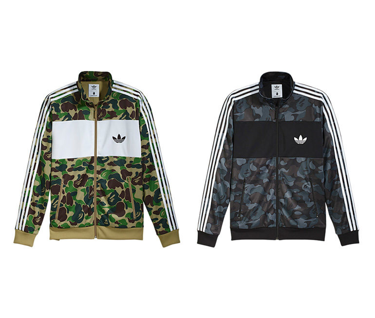 Original Adidas X Bape Firebird Track Jacket BK4569 Green Camo Bape Zip Jacket