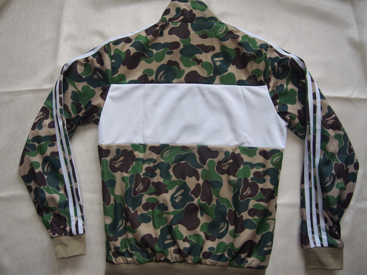 Original Adidas X Bape Firebird Track Jacket BK4569 Green Camo Bape Zip Jacket