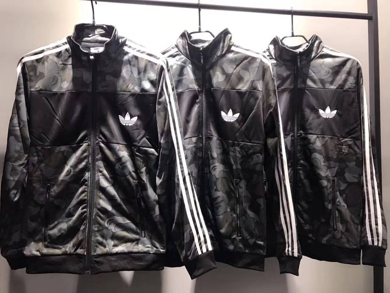 Original Adidas X Bape Firebird Track Jacket BK4570 Black Camo Mens Bape Zip Jacket