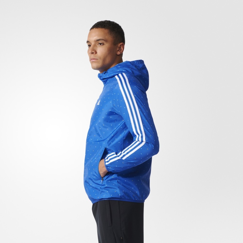 Adidas Original NEO Label Sneaker Windbreak ID Bomber AY3784 Blue Hoody