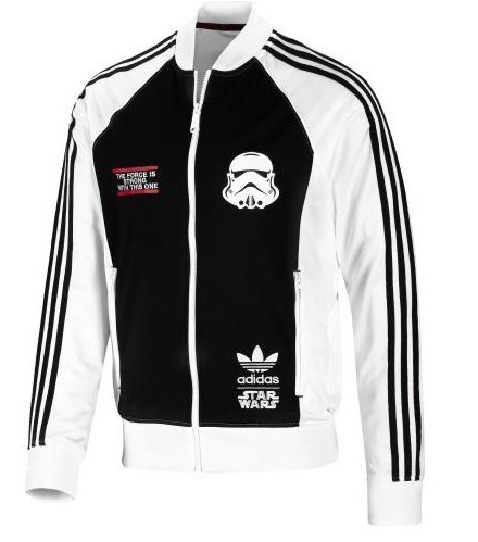 Original Adidas Star Wars Death Star V33809 White Track Top Jacket