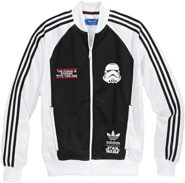 Original Adidas Star Wars Death Star V33809 White Track Top Jacket