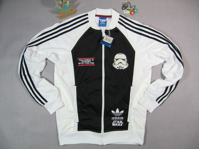 Original Adidas Star Wars Death Star V33809 White Track Top Jacket