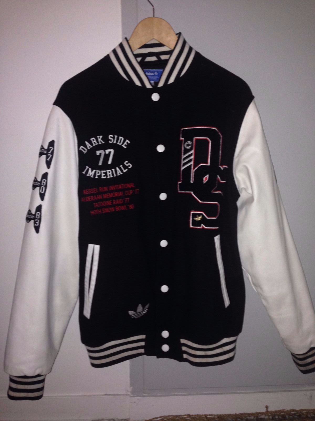 ORIGINAL ADIDAS X STAR WARS DS VARSITY JACKET FALL SUPER DEATH STORMTROOPER ADIDAS P01685 COAT