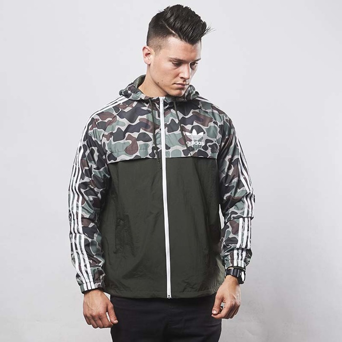 Original Adidas Camo Rev Windbreaker BS4907 Camouflage Jacket Multicolor Hoodie