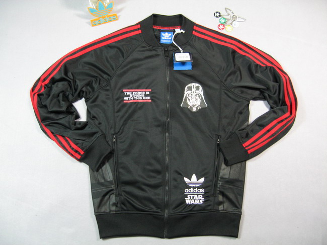 NWT Original Adidas STAR WARS DARTH VADER FORCE TRACK TOP JACKET SWEATER Adidas V33808 BLACK