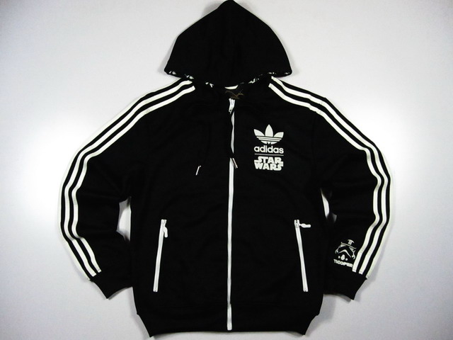 Original Adidas Stormtrooper Hoody Star Wars Flock Track Top Jacket pure Black P99646 Authentic Adidas Hoody 