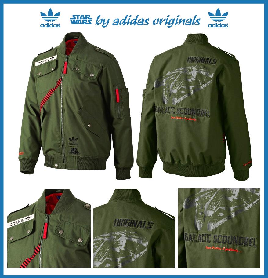 NEW Original Adidas Star Wars Han Solo Flight Jacket Strong Olive Track Top Adidas O58953 Coat