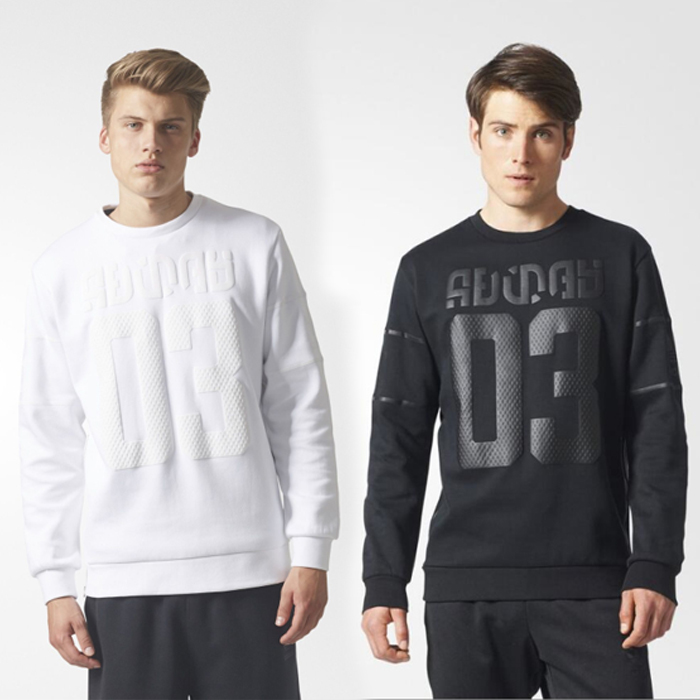 Adidas Originals Black Varsity Sweatshirt BS2717 Mens Crew Sweatshirt