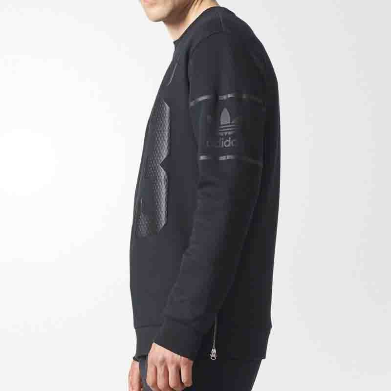 Adidas Originals Black Varsity Sweatshirt BS2717 Mens Crew Sweatshirt