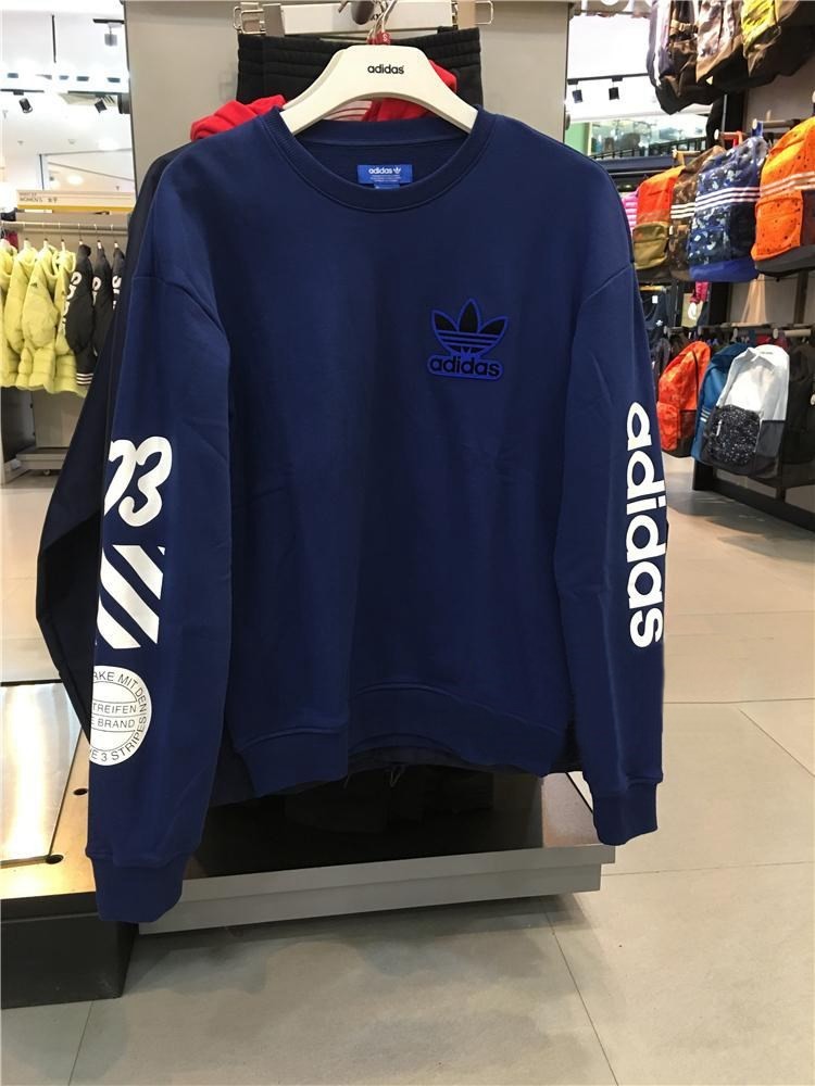 Adidas Mens Originals Crew Sweatshirt NY BQ0898 Navy Sweater