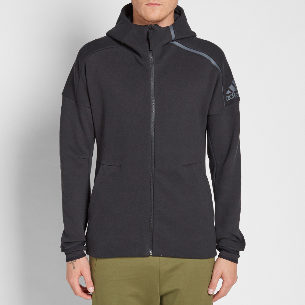 Adidas Mens ZNE Hoodie Zip Up Jacket BQ6925  Negative Engergy Black Jacket