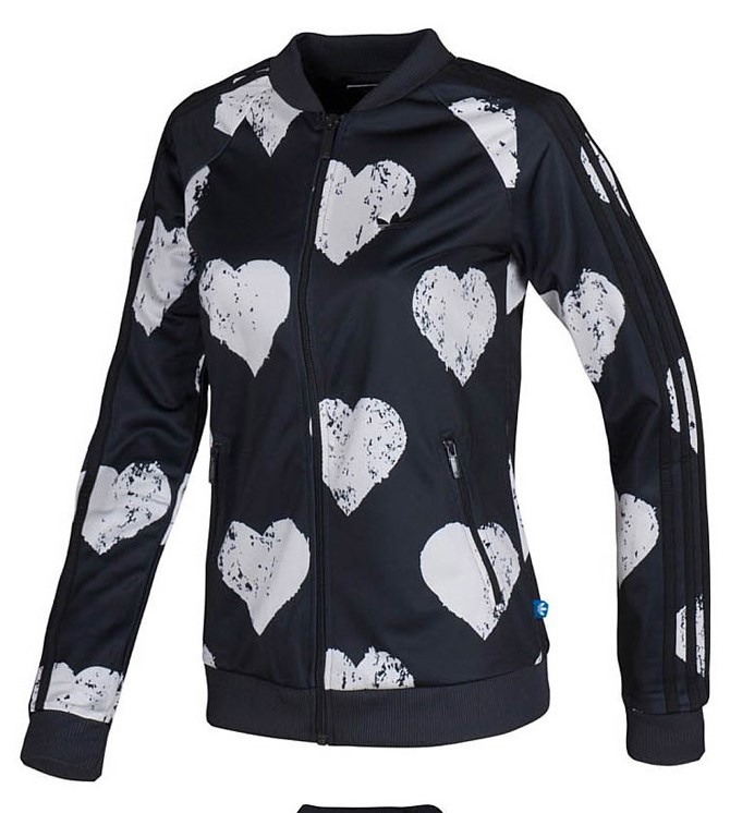 Originial Adidas Chaqueta Mujer Heart Medlist Track Top W64445 Jacket Black