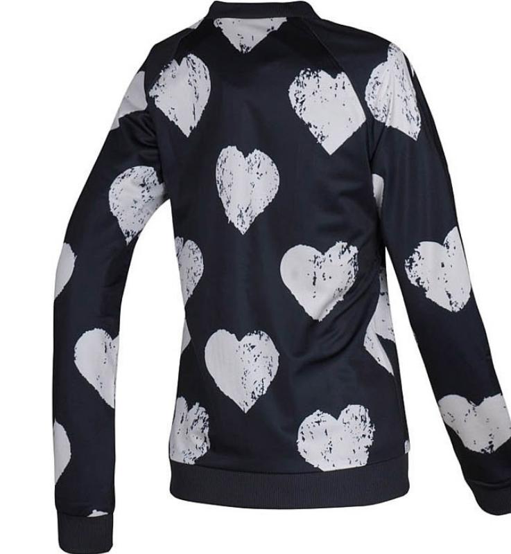 Originial Adidas Chaqueta Mujer Heart Medlist Track Top W64445 Jacket Black