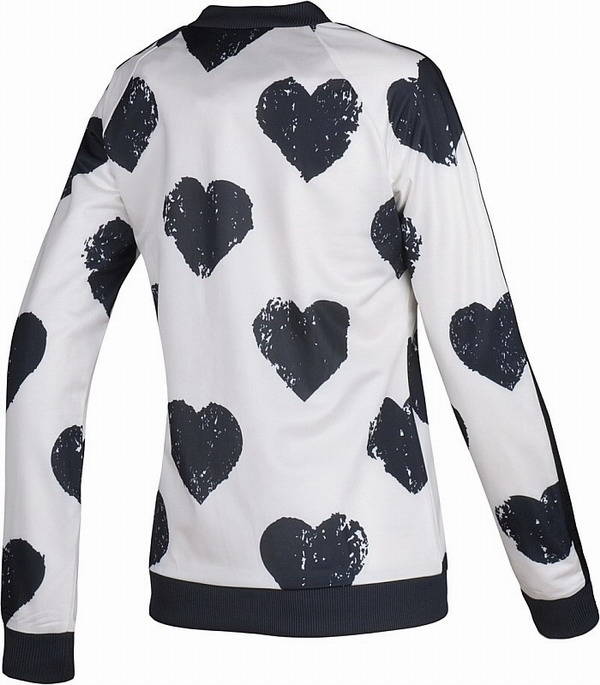Originial Adidas Chaqueta Mujer Heart Medlist Track Top W68758 Jacket White