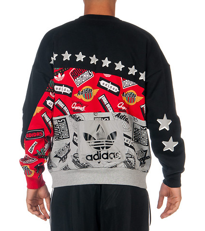 Adidas Originals Mens 25th Jams Blocked Black Crew Neck Sweatshirt AB1544 Nigo Sweats Hoody