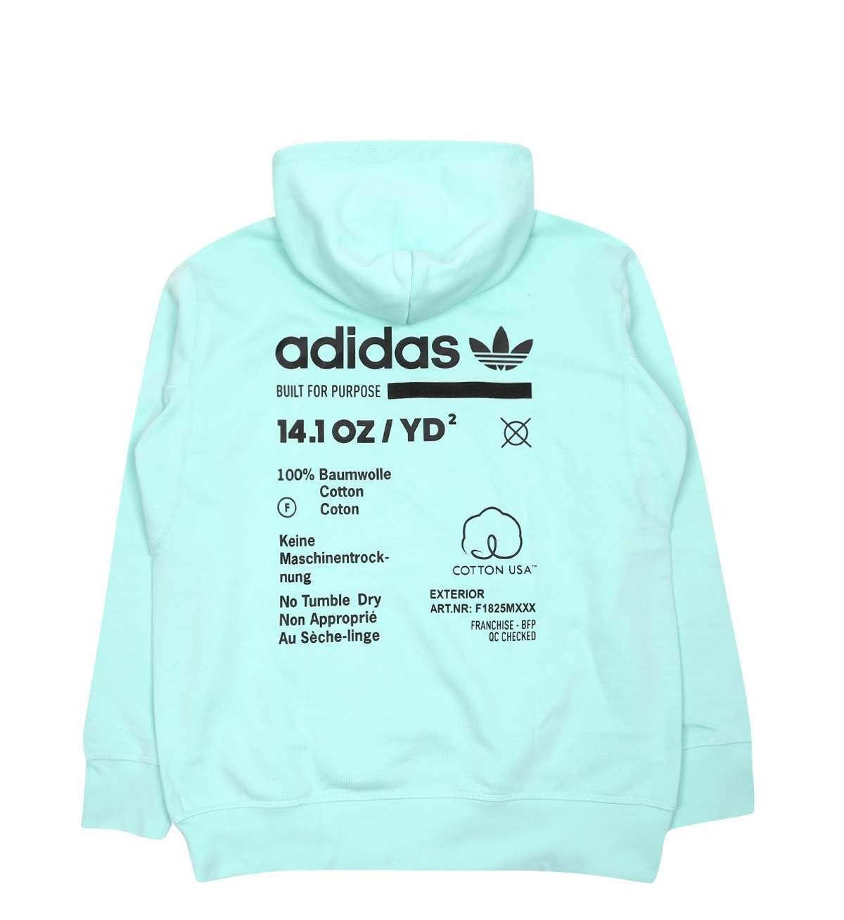 Original Adidas Mens Kaval Pullover OTH Hoody DH4948 Turquoise Hoodie