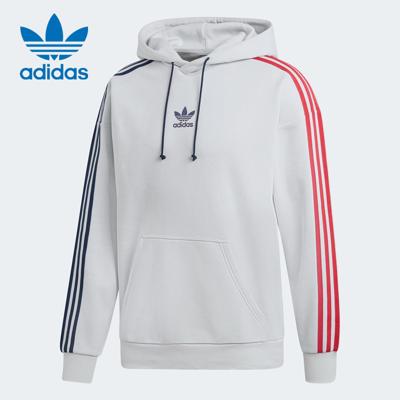 Adidas 3-Stripes Hoodie Clear Grey Sportive Sweatshirt EC3673 Hoody