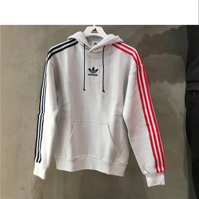 Adidas 3-Stripes Hoodie Clear Grey Sportive Sweatshirt EC3673 Hoody
