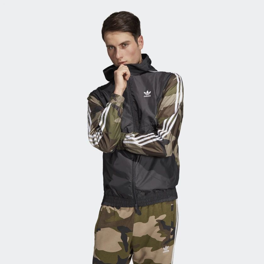 Original Adidas Mens Camouflage Windbreaker DV2049 Hoody