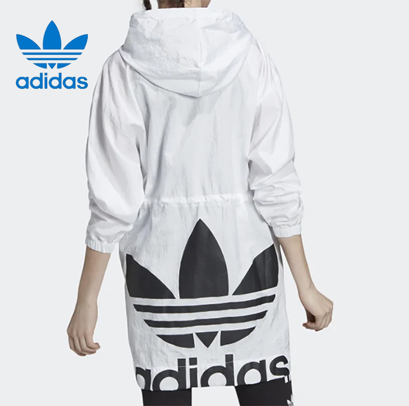 Adidas Womens Windbreaker Long Suit ED4760 Trefoil Jacket