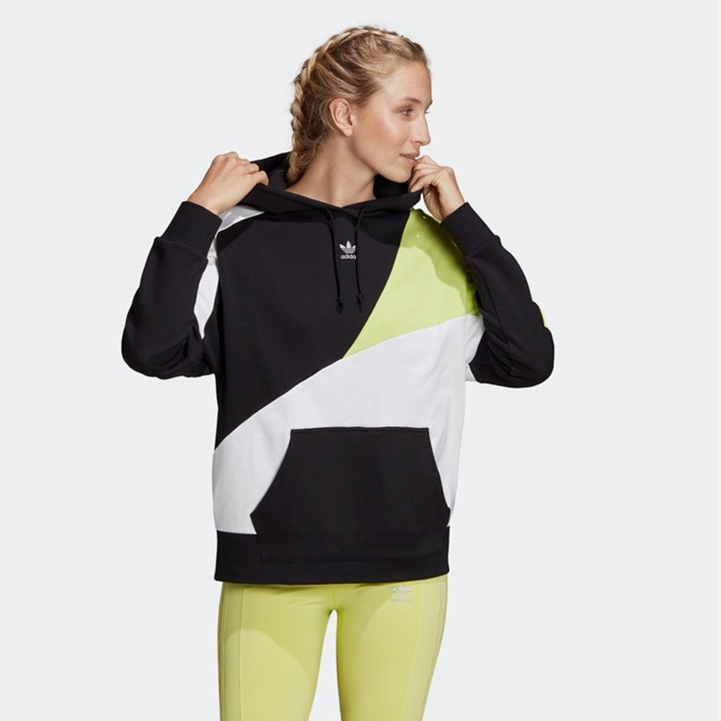 Adidas Originals Womens Colorblock Hoodie FR0557 Black Foot Locker Hoody