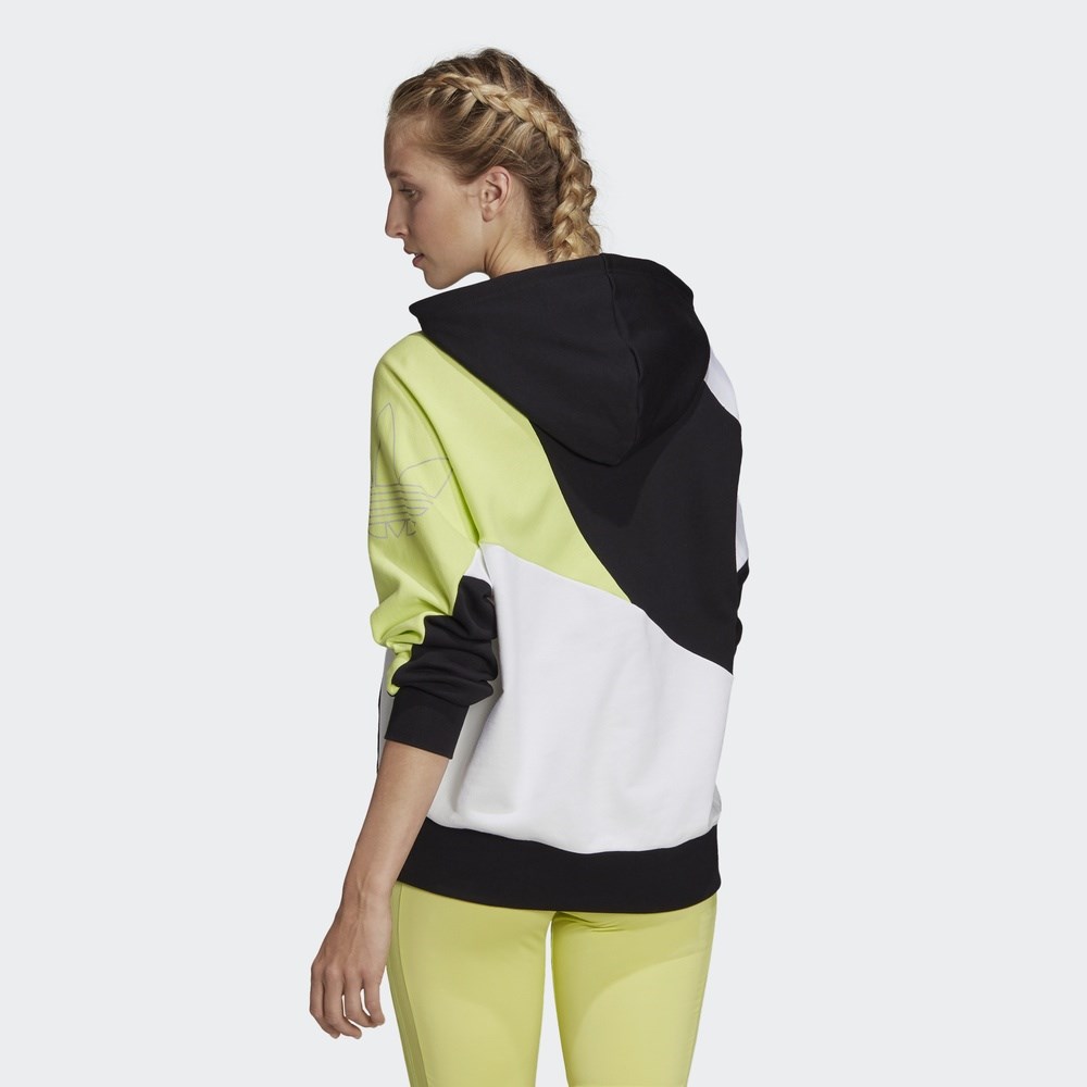 Adidas Originals Womens Colorblock Hoodie FR0557 Black Foot Locker Hoody