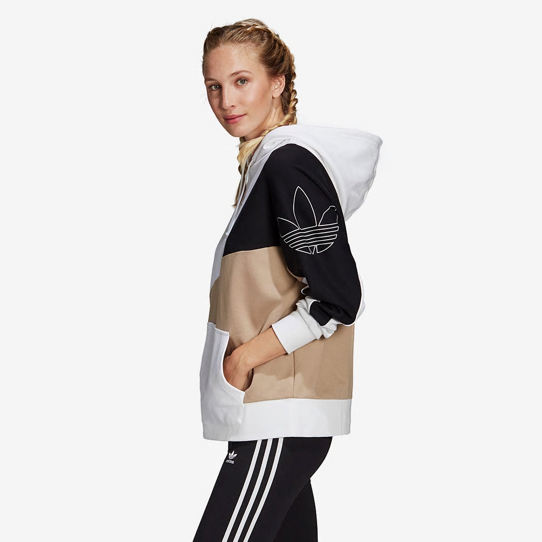 Adidas Originals Womens Colorblock Hoodie FR0558 Brown Foot Locker Hoody
