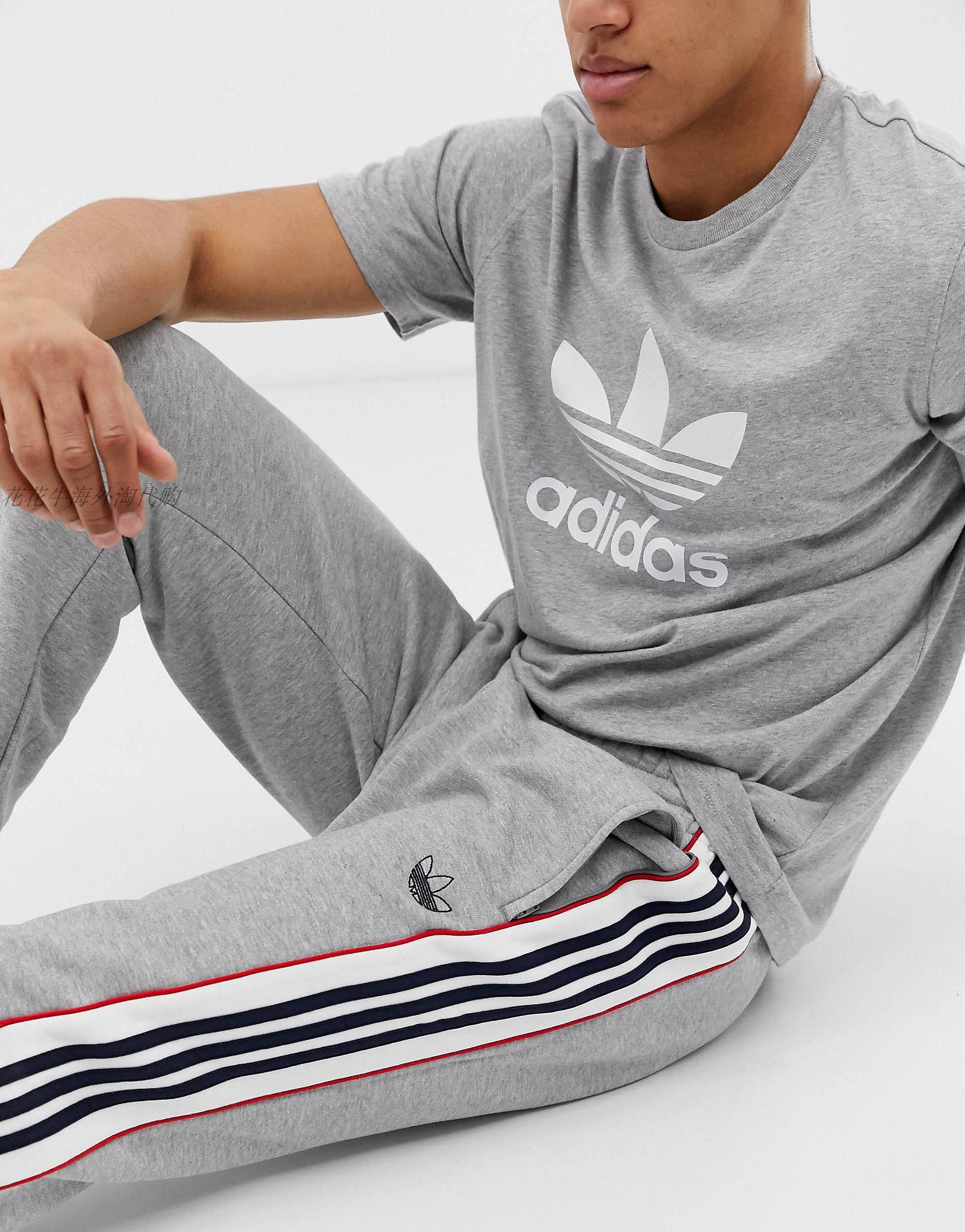 Adidas Original Mixed Hoodie Tracksuit ED6239 Sweatershirt With Pants ED6255 Black Jogger Pants Grey ED6258 Grey Pants