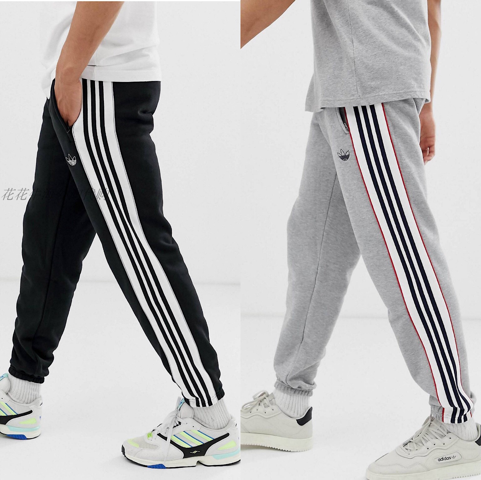 Adidas Original Mixed Hoodie Tracksuit ED6239 Sweatershirt With Pants ED6255 Black Jogger Pants Grey ED6258 Grey Pants