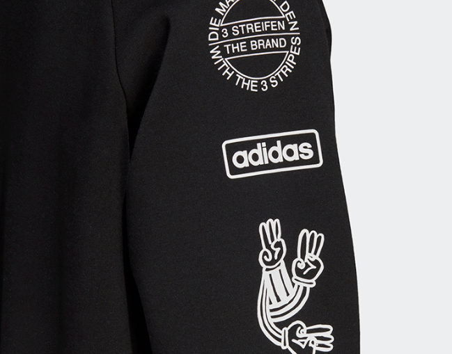 Original Adidas DP8571 Graphic Hoody  2 Colors White/Black DP8572 Hoody