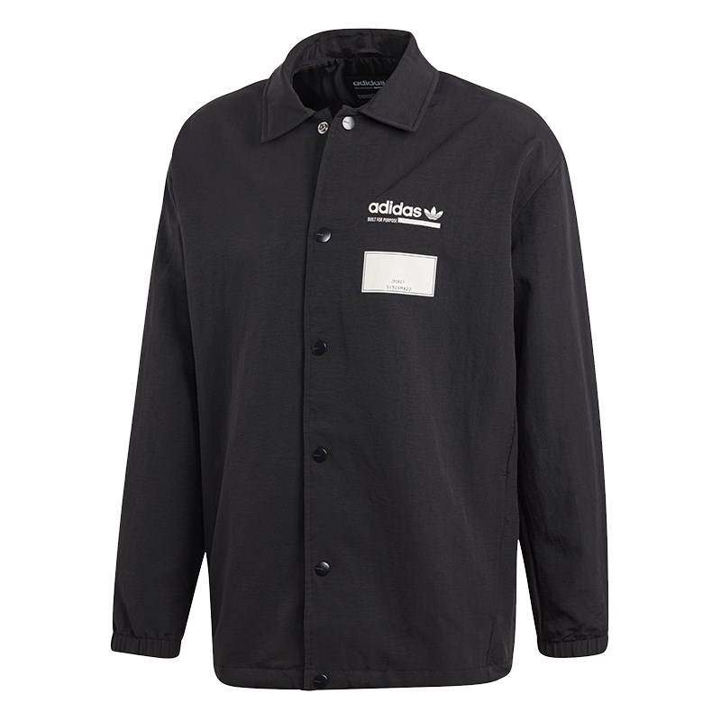 Adidaso Mens Original Logo Print Coach Jacket DX3767 GRP Sport Shirt Jacket