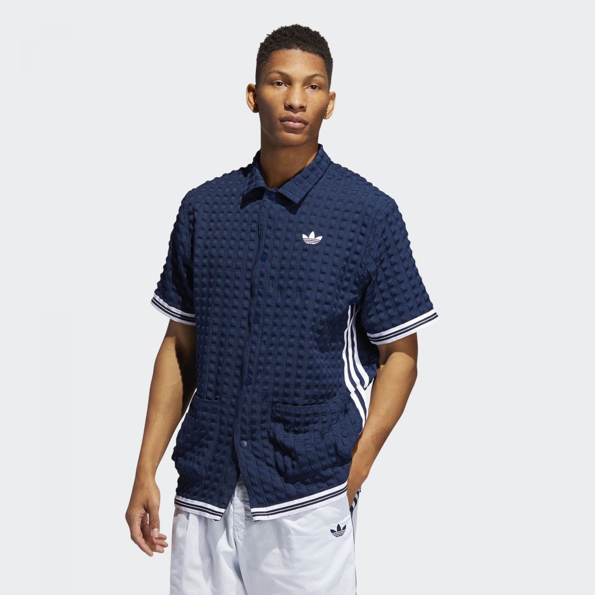 Original Adidas Banyan Shooting Shirt DV3105 White Short Shirt Summer Tshirt DV3106 Navy  2 Colors C