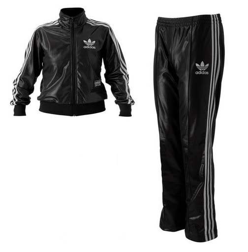 Adidas Chile 62 Rare Tracksuit Jacket Wetlook Shiny Black/Silver Suit