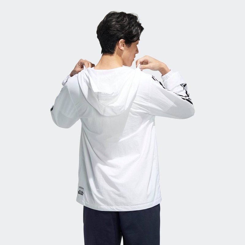 Adidas Original NEO Mens Star Wars Windbrek DW8174 White Hoody