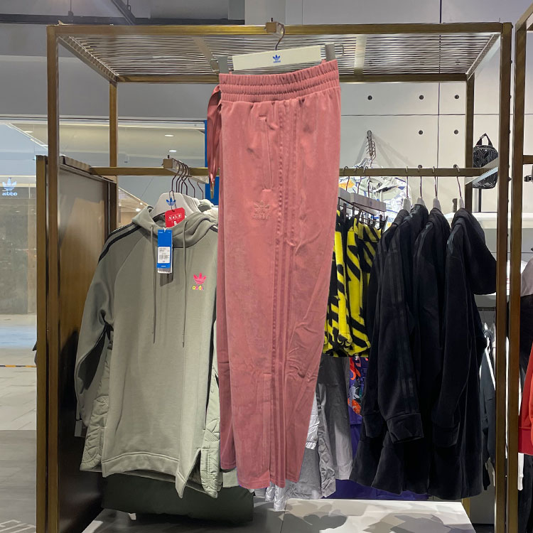 Adidas Original Womens Pink GV2927 Velour Track Pants GV2926 Black Velour Track Jogger Pants