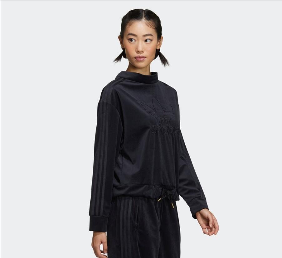 Adidas GV2923 Mockneck Sweatshirt Pink Mock Sweat GV2922 Black Sweater